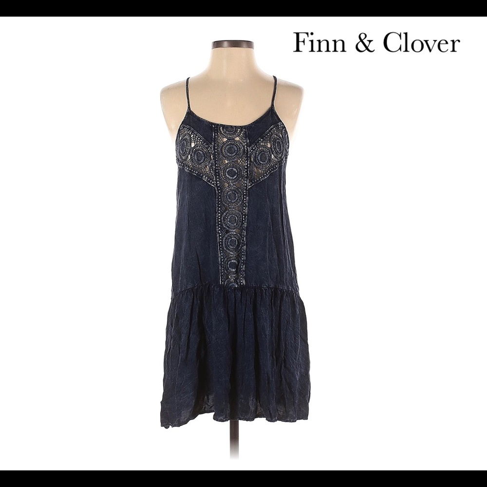 Finn & Clover indigo blue boho dress